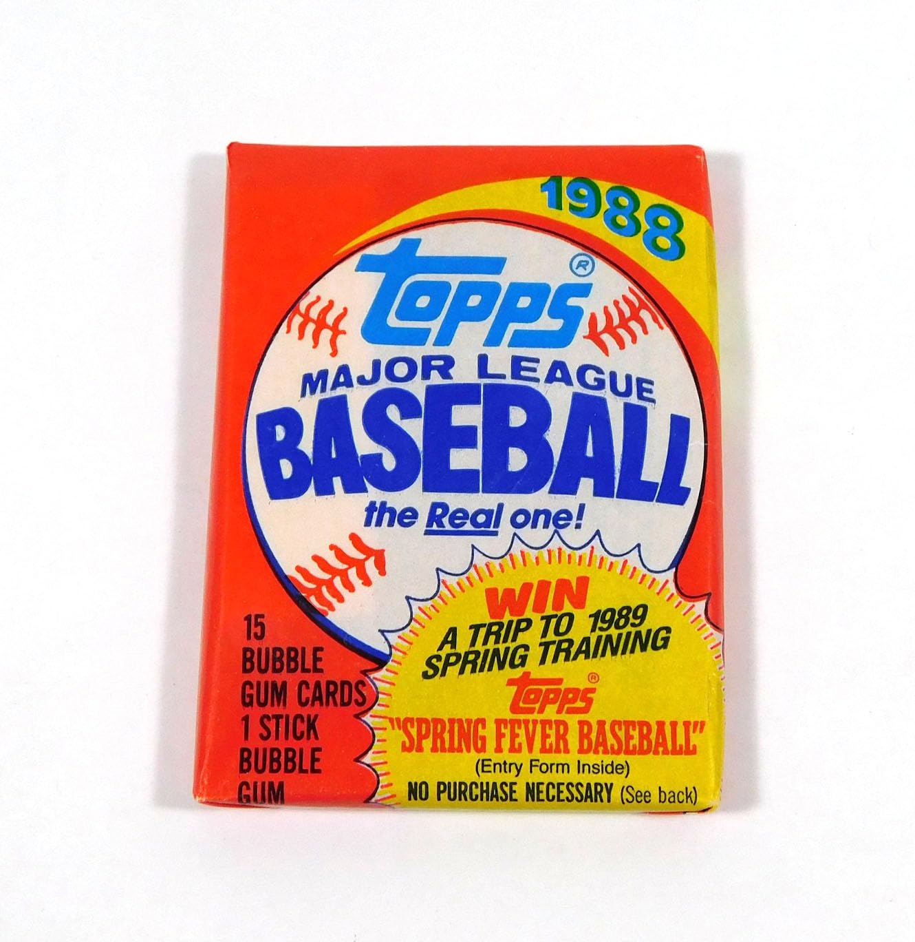 Paquete de béisbol Topps 1988: 15 cartas coleccionables de jugadores populares y estadísticas. ¡Revive la emoción de 1988!