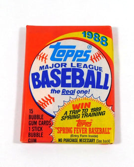 Paquete de béisbol Topps 1988: 15 cartas coleccionables de jugadores populares y estadísticas. ¡Revive la emoción de 1988!