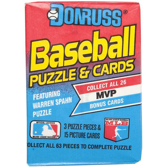 Paquete Donruss MLB 1989: cartas coleccionables de jugadores famosos y estadísticas precisas. Ideal para coleccionistas y fans del béisbol.