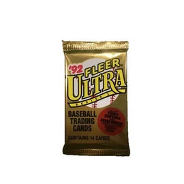 Paquete de tarjetas 1992 Fleer Ultra MLB: diseño único y estadísticas detalladas para coleccionistas y fanáticos del béisbol.