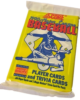 Paquete de 16 cartas coleccionables de béisbol 1990 Score MLB. Incluye jugadores icónicos de la historia de las Grandes Ligas. ¡Completa tu colección!