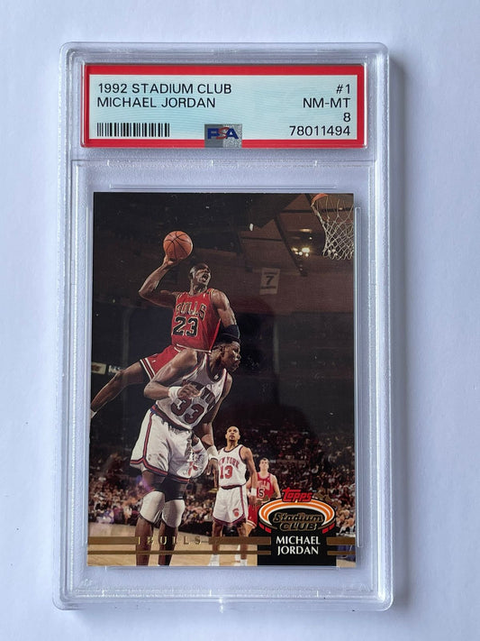 1992 Stadium Club Michael Jordan PSA8