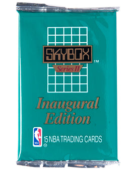 Tarjeta de colección 1990 Skybox NBA Series II con estrellas como Jordan y Pippen. ¡Una joya histórica para fans del baloncesto!