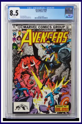 Avengers #226 CGC 8.5, Marvel 1982. Cómic clásico en excelente estado. Añade esta joya a tu colección de superhéroes.