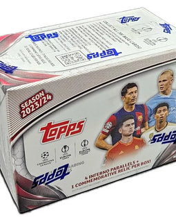 Descubre estrellas del fútbol europeo con el 2023/24 Topps UEFA Club Blaster Box. ¡Tarjetas exclusivas y colecciones únicas te esperan!