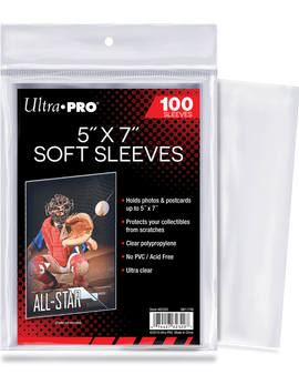 Protectores Ultra Pro 5" x 7" suaves - 100 Pack