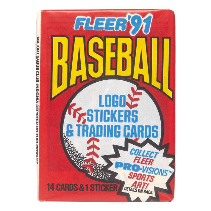 Paquete de béisbol Fleer 1991: Incluye cartas de estrellas como Cal Ripken Jr. y Roger Clemens. ¡Añádelo a tu colección hoy!